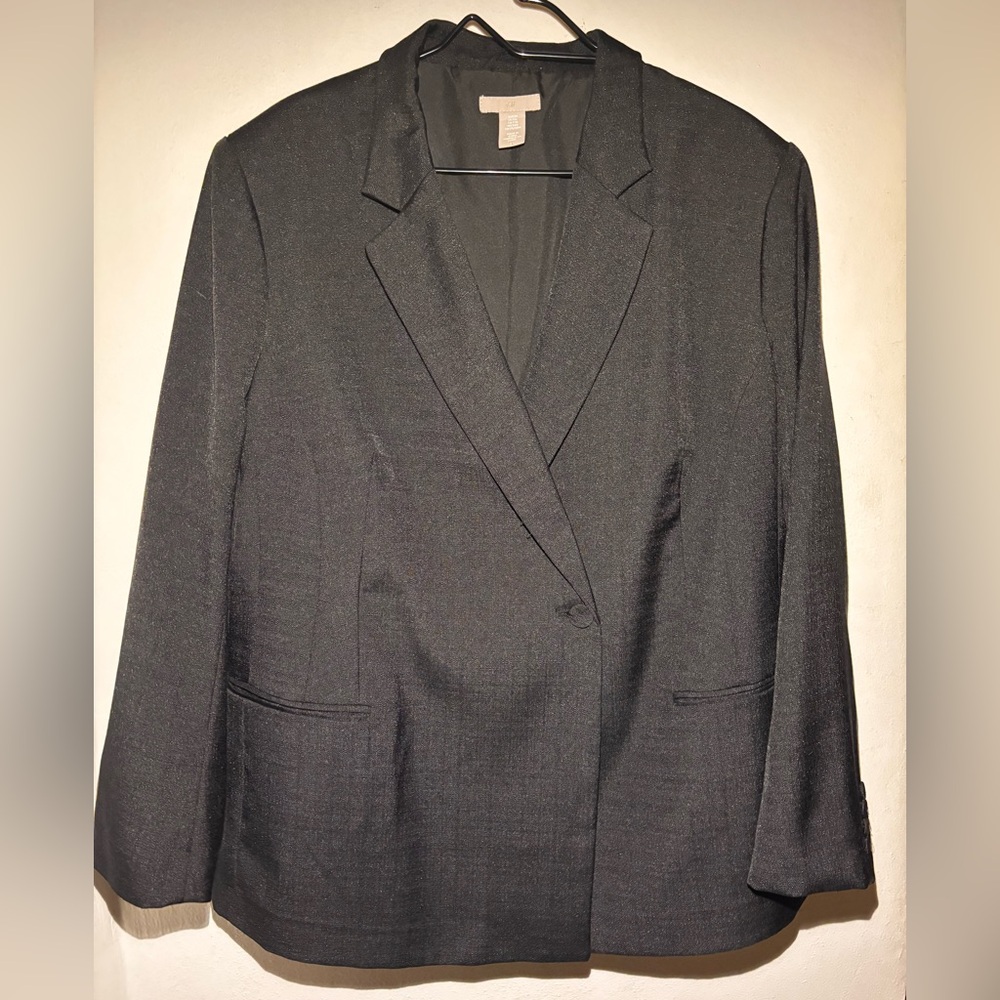 H&M Classic Black Women's Blazer One Button